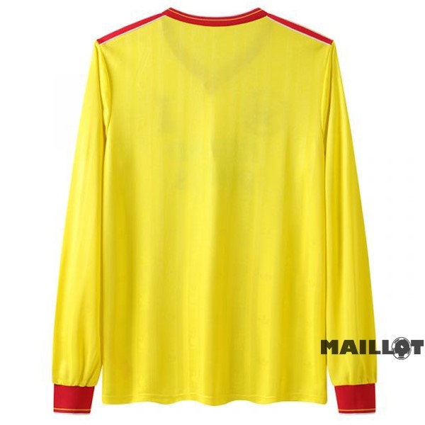 Foot Maillot Pas Cher Third Manches Longues Liverpool Retro 1985 1986 Jaune