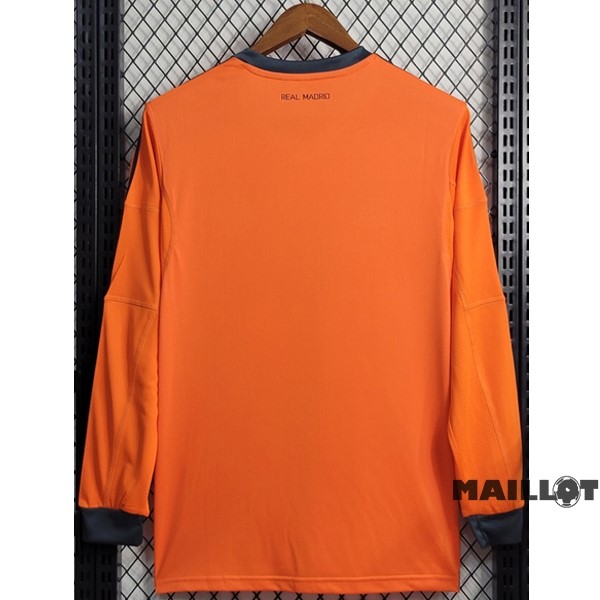 Foot Maillot Pas Cher Third Manches Longues Real Madrid Retro 2013 2014 Orange