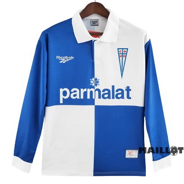 Foot Maillot Pas Cher Third Manches Longues Universidad Católica Retro 1998 Bleu Blanc