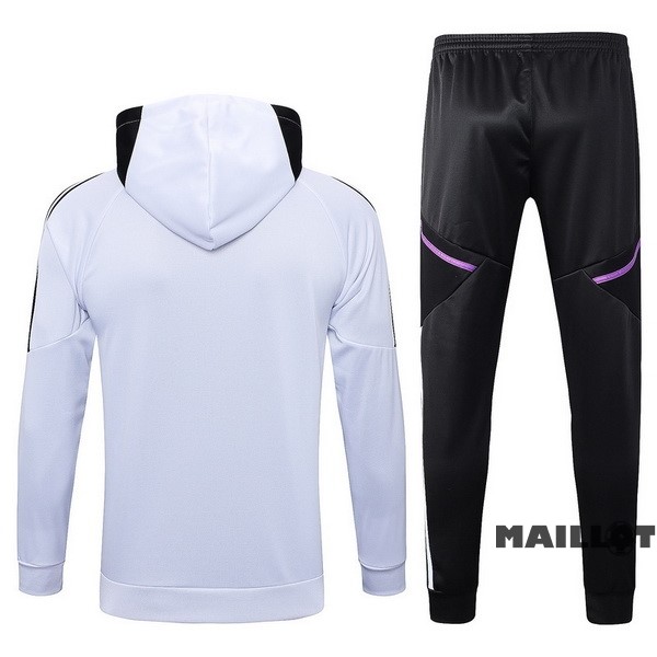 Foot Maillot Pas Cher Veste Con Capucha Arsenal 2022 2023 Blanc Noir