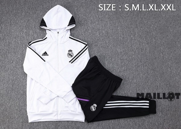 Foot Maillot Pas Cher Veste Con Capucha Arsenal 2022 2023 Blanc Noir