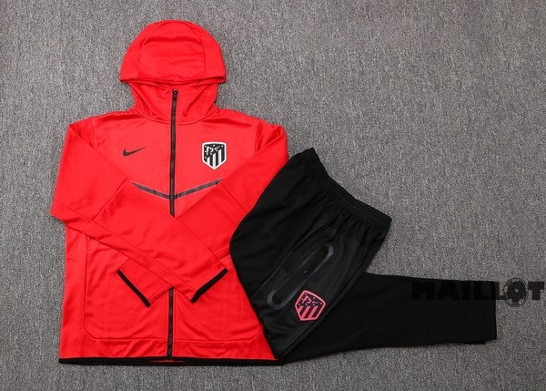 Foot Maillot Pas Cher Veste Con Capucha Atlético Madrid 2022 2023 Rouge Noir