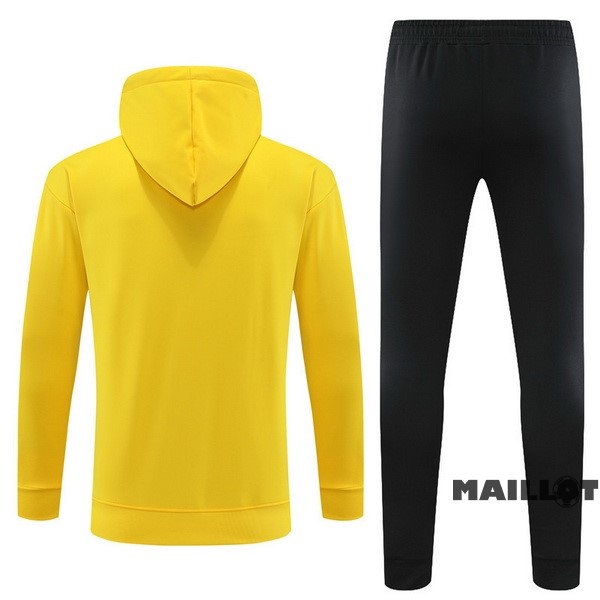 Foot Maillot Pas Cher Veste Con Capucha Barcelona 2023 2024 Jaune Noir