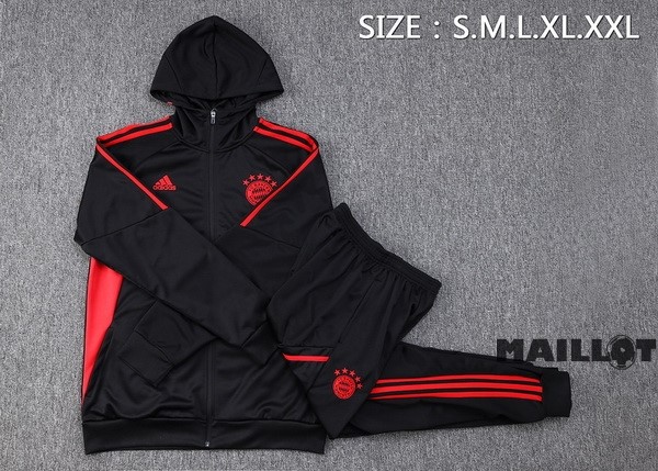 Foot Maillot Pas Cher Veste Con Capucha Bayern Múnich 2023 2024 Noir Rouge