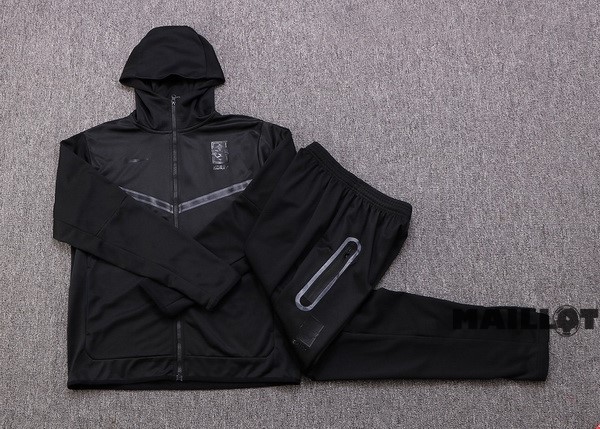 Foot Maillot Pas Cher Veste Con Capucha Corée 2022 Noir