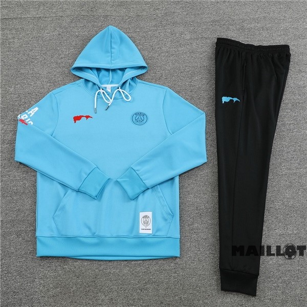 Foot Maillot Pas Cher Veste Con Capucha Enfant Paris Saint Germain 2022 2023 Bleu Noir