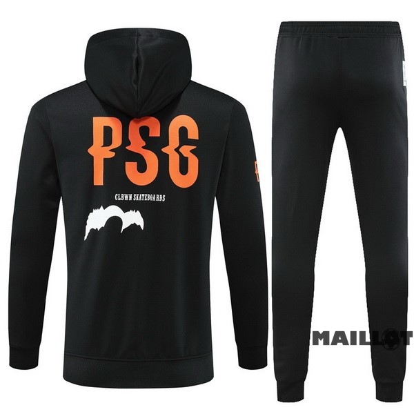 Foot Maillot Pas Cher Veste Con Capucha Enfant Paris Saint Germain 2022 2023 Noir Rouge