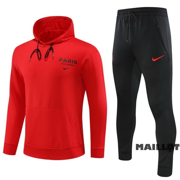 Foot Maillot Pas Cher Veste Con Capucha Enfant Paris Saint Germain 2023 2024 Rouge Noir