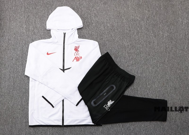 Foot Maillot Pas Cher Veste Con Capucha Liverpool 2022 2023 Blanc Noir