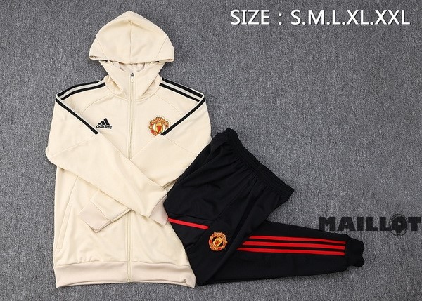 Foot Maillot Pas Cher Veste Con Capucha Manchester United 2023 2024 Jaune Noir