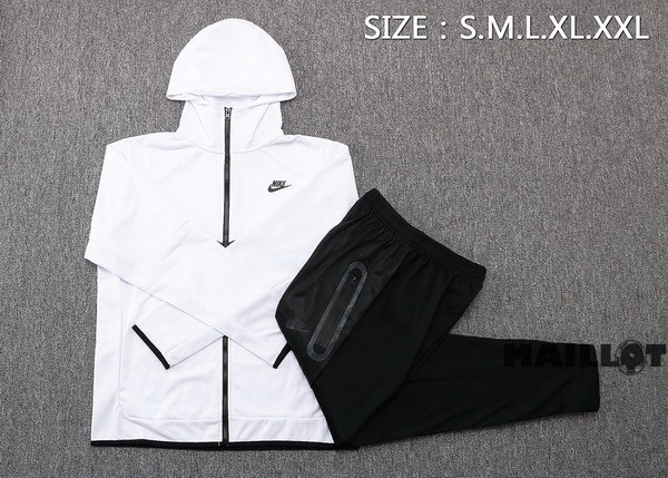 Foot Maillot Pas Cher Veste Con Capucha Nike 2022 2023 Blanc Noir