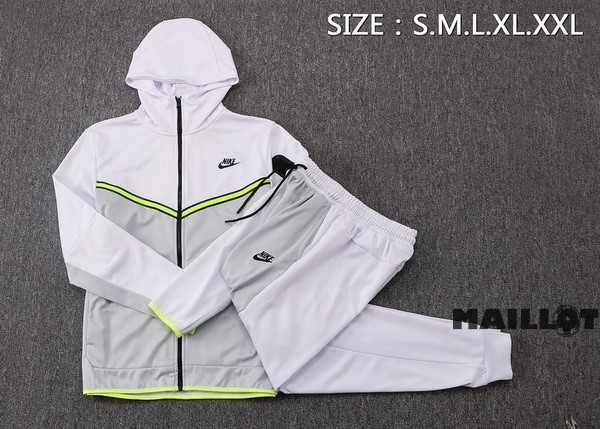Foot Maillot Pas Cher Veste Con Capucha Nike 2022 2023 Gris Blanc