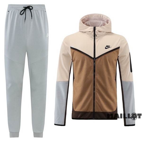 Foot Maillot Pas Cher Veste Con Capucha Nike 2022 2023 Gris Jaune