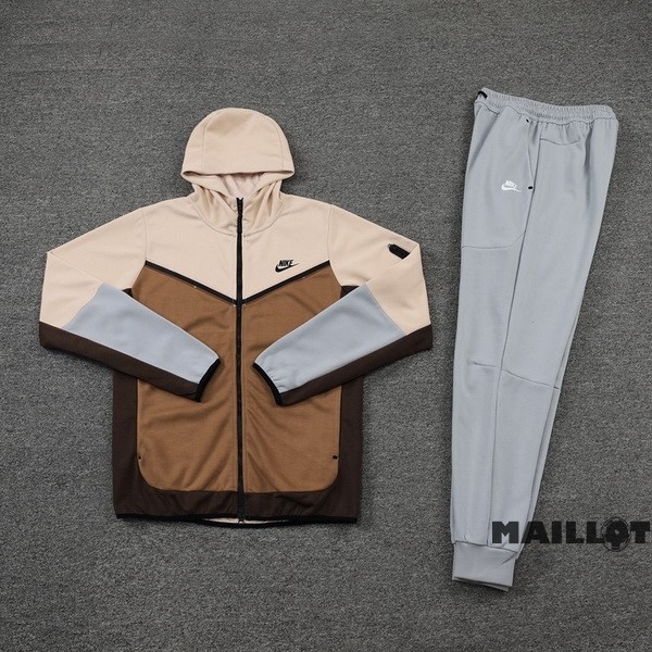 Foot Maillot Pas Cher Veste Con Capucha Nike 2022 2023 Gris Jaune