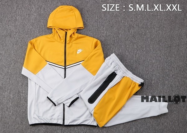 Foot Maillot Pas Cher Veste Con Capucha Nike 2022 2023 Jaune Gris