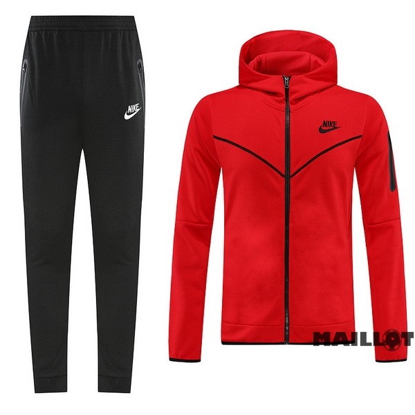 Foot Maillot Pas Cher Veste Con Capucha Nike 2022 2023 Rouge I Noir