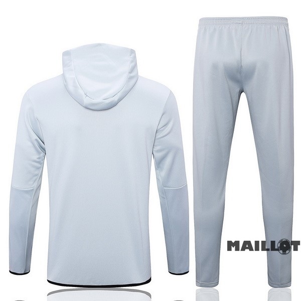 Foot Maillot Pas Cher Veste Con Capucha Nike 2023 2024 Gris Blanc
