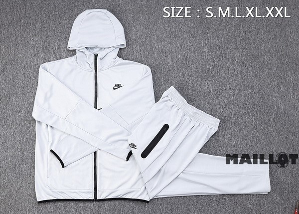 Foot Maillot Pas Cher Veste Con Capucha Nike 2023 2024 Gris Blanc