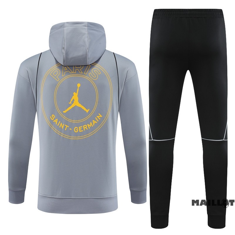 Foot Maillot Pas Cher Veste Con Capucha Paris Saint Germain 2023 2024 Gris Noir