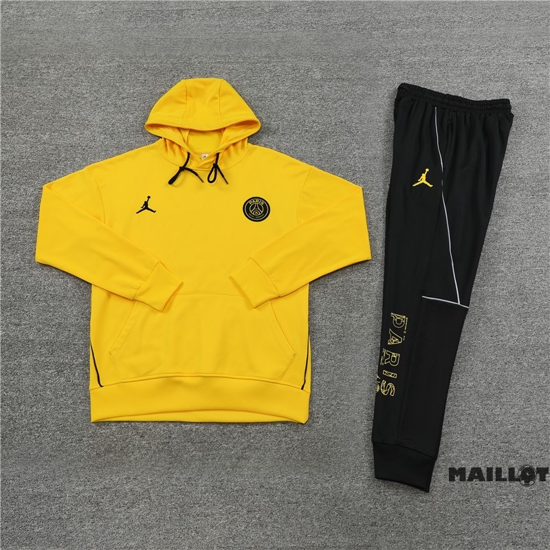Foot Maillot Pas Cher Veste Con Capucha Paris Saint Germain 2023 2024 Jaune I Noir
