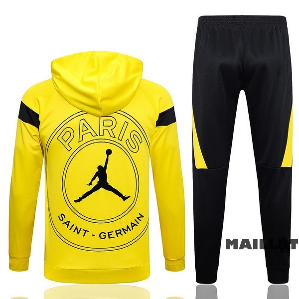 Foot Maillot Pas Cher Veste Con Capucha Paris Saint Germain 2023 2024 Jaune Noir
