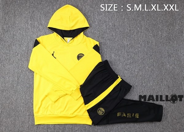 Foot Maillot Pas Cher Veste Con Capucha Paris Saint Germain 2023 2024 Jaune Noir