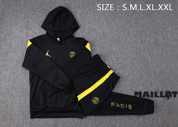 Foot Maillot Pas Cher Veste Con Capucha Paris Saint Germain 2023 2024 Noir Jaune