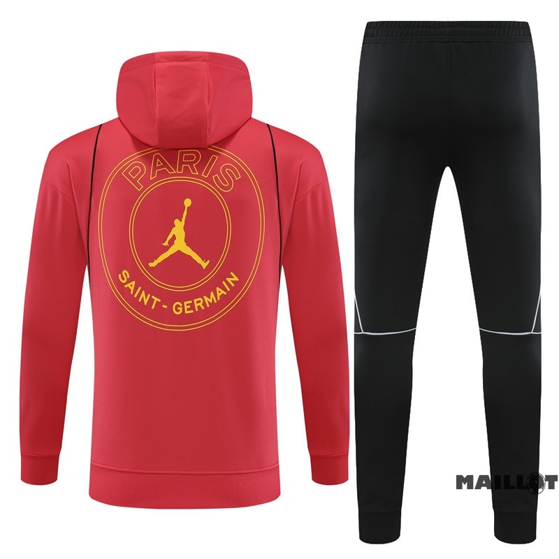 Foot Maillot Pas Cher Veste Con Capucha Paris Saint Germain 2023 2024 Rouge I Noir