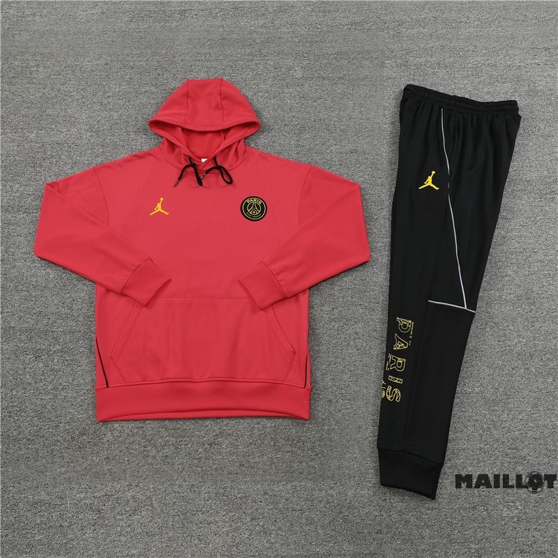 Foot Maillot Pas Cher Veste Con Capucha Paris Saint Germain Enfant 2023 2024 Rouge I Noir