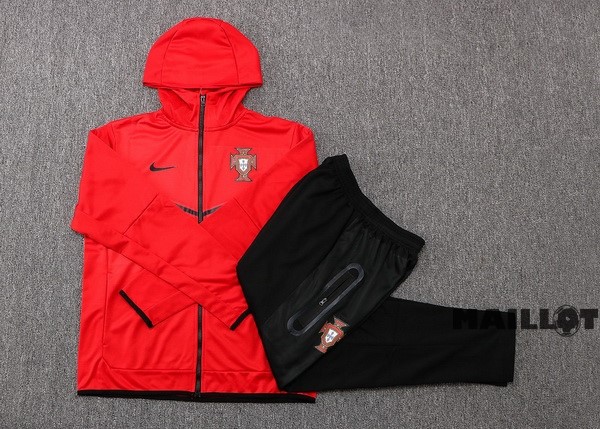 Foot Maillot Pas Cher Veste Con Capucha Portugal 2022 Rouge Noir