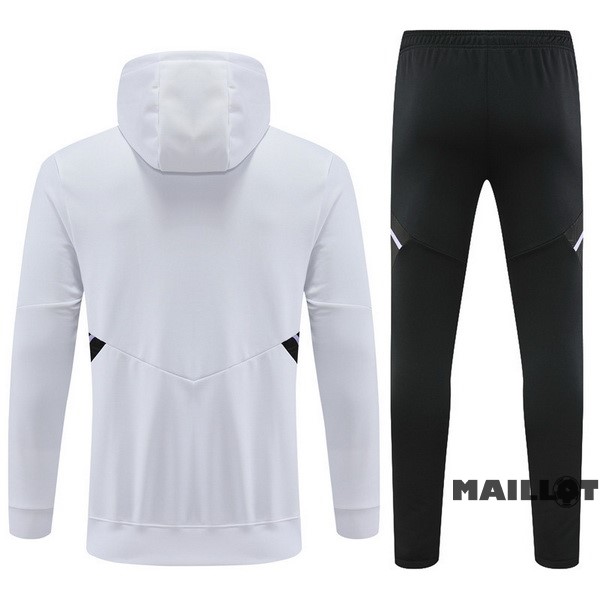 Foot Maillot Pas Cher Veste Con Capucha Real Madrid 2022 2023 Blanc Noir
