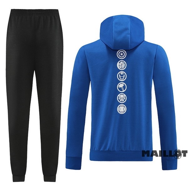 Foot Maillot Pas Cher Veste Con Capucha Real Madrid 2022 2023 Noir Bleu