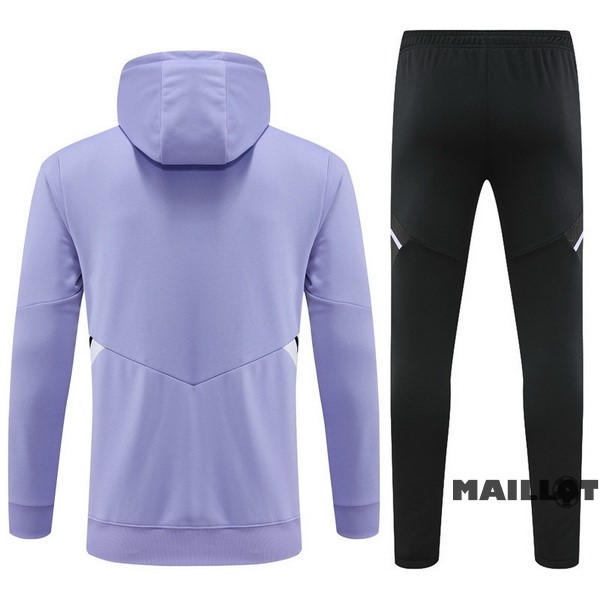 Foot Maillot Pas Cher Veste Con Capucha Real Madrid 2022 2023 Purpura Noir