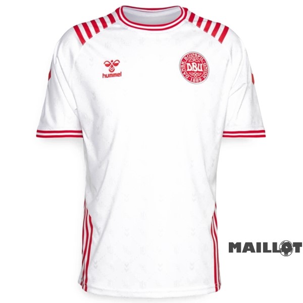 Foot Maillot Pas Cher Édition limitée Maillot Danemark 2022 Blanc