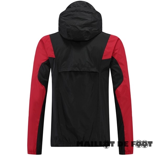 Foot Maillot Pas Cher Coupe Vent AC Milan 2023 2024 Noir Rouge