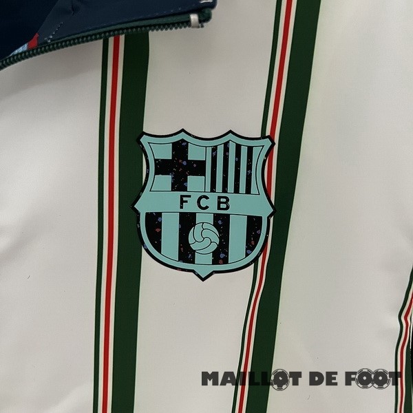 Foot Maillot Pas Cher Coupe Vent Barcelona 2023 2024 Blanc Bleu