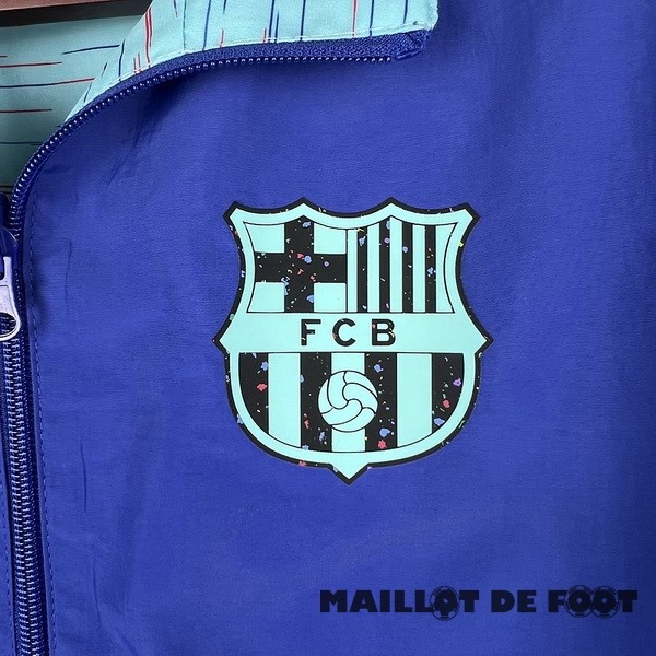 Foot Maillot Pas Cher Coupe Vent Barcelona 2023 2024 Bleu Vert