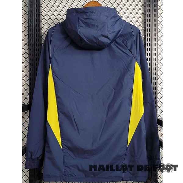 Foot Maillot Pas Cher Coupe Vent Boca Juniors 2023 2024 Bleu Marine Jaune