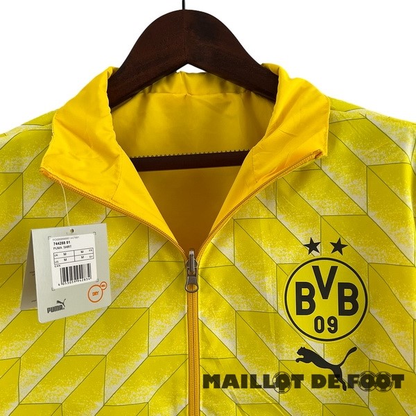 Foot Maillot Pas Cher Coupe Vent Borussia Dortmund 2023 2024 Jaune
