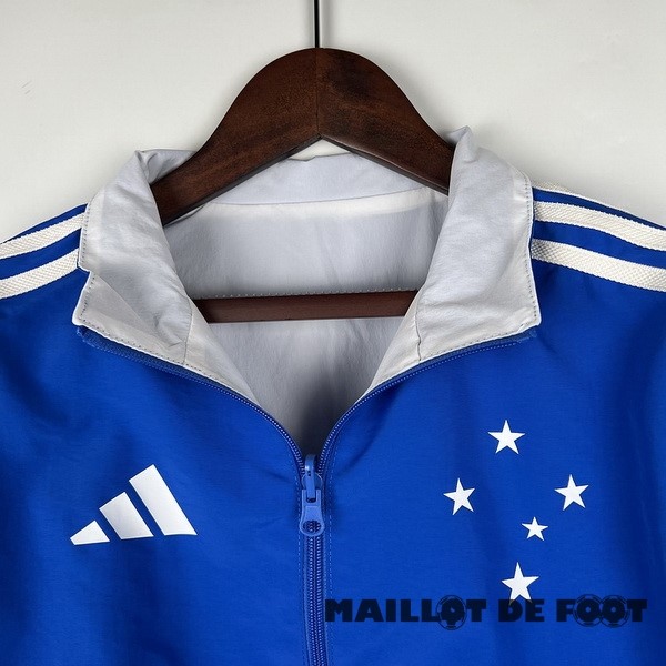 Foot Maillot Pas Cher Coupe Vent Cruzeiro EC 2023 2024 Bleu Blanc