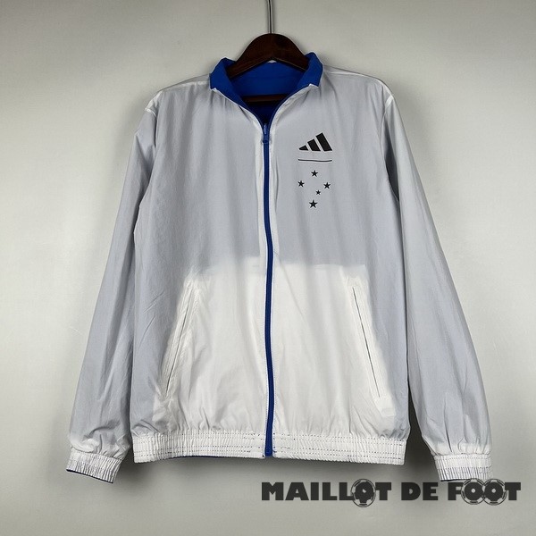 Foot Maillot Pas Cher Coupe Vent Cruzeiro EC 2023 2024 Bleu Blanc