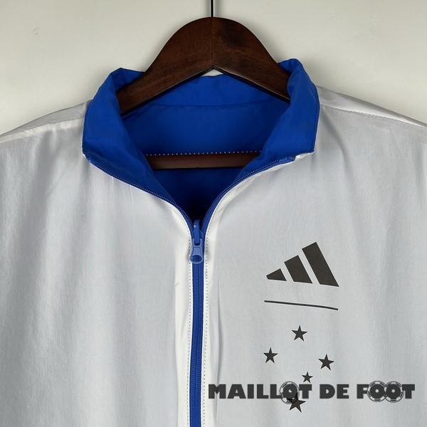 Foot Maillot Pas Cher Coupe Vent Cruzeiro EC 2023 2024 Bleu Blanc