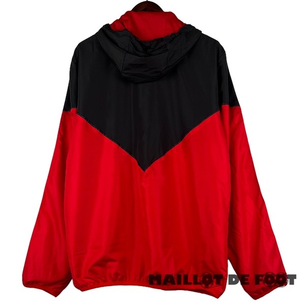 Foot Maillot Pas Cher Coupe Vent Flamengo 2023 2024 Rouge Blanc Noir