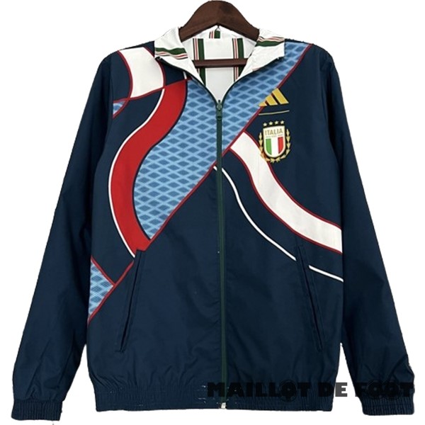 Foot Maillot Pas Cher Coupe Vent Italie 2023 Blanc Bleu