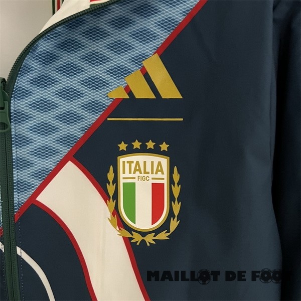 Foot Maillot Pas Cher Coupe Vent Italie 2023 Blanc Bleu