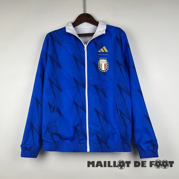 Foot Maillot Pas Cher Coupe Vent Italie 2023 Bleu I Blanc