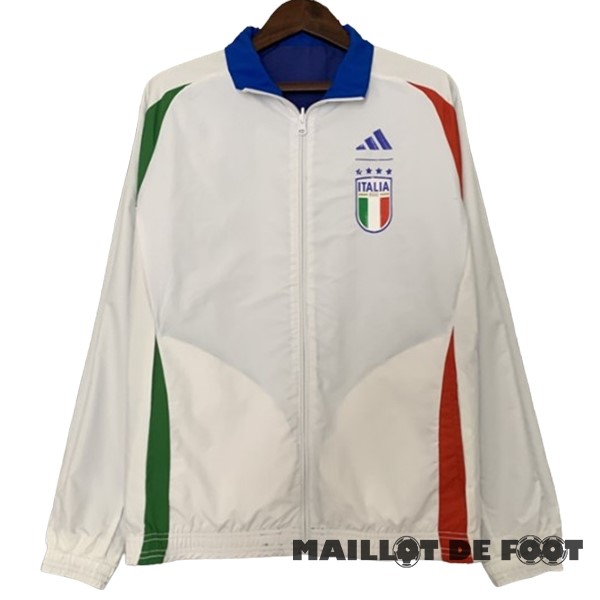 Foot Maillot Pas Cher Coupe Vent Italie 2024 Bleu Blanc