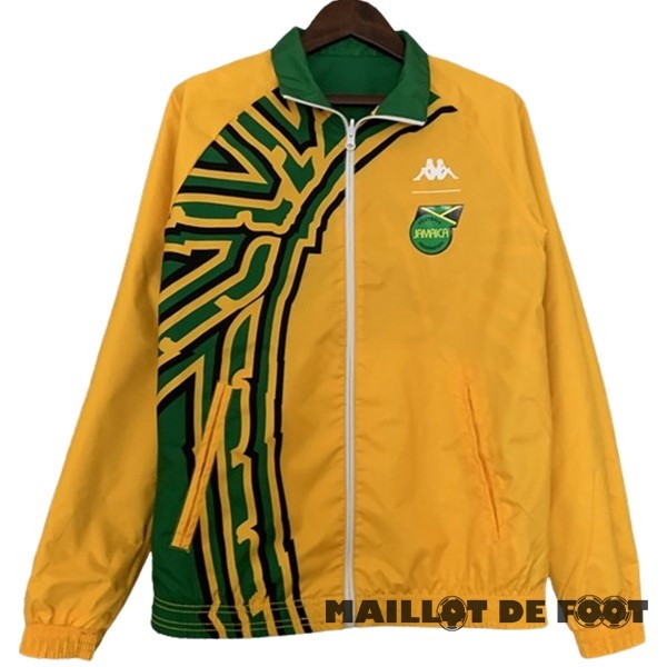 Foot Maillot Pas Cher Coupe Vent Jamaïque 2024 Vert Jaune