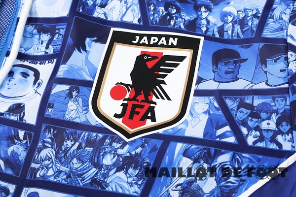 Foot Maillot Pas Cher Coupe Vent Japon 2023 Bleu Blanc