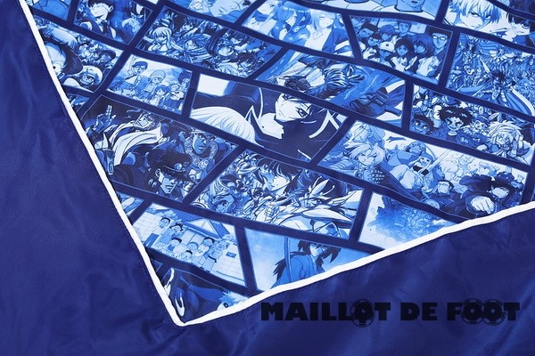 Foot Maillot Pas Cher Coupe Vent Japon 2023 Bleu Blanc